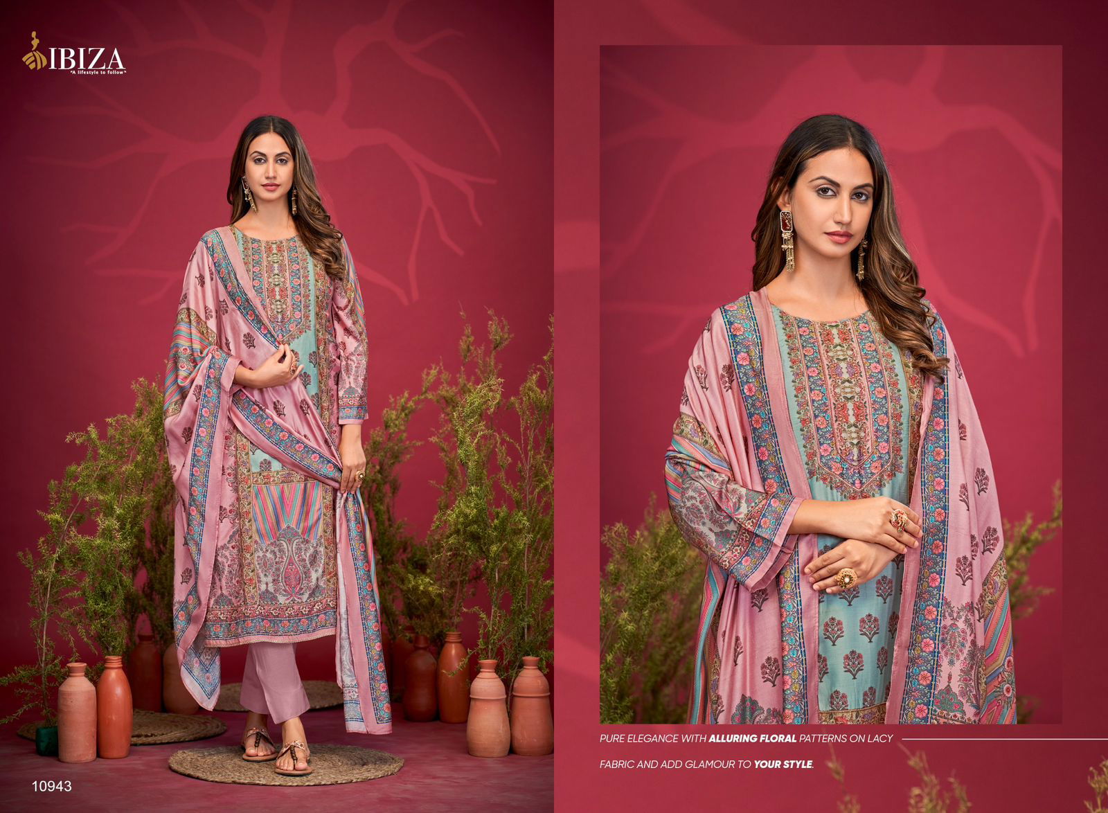 Nadia By Ibiza Muslin Digital Printed Salwar Kameez Suppliers In India
